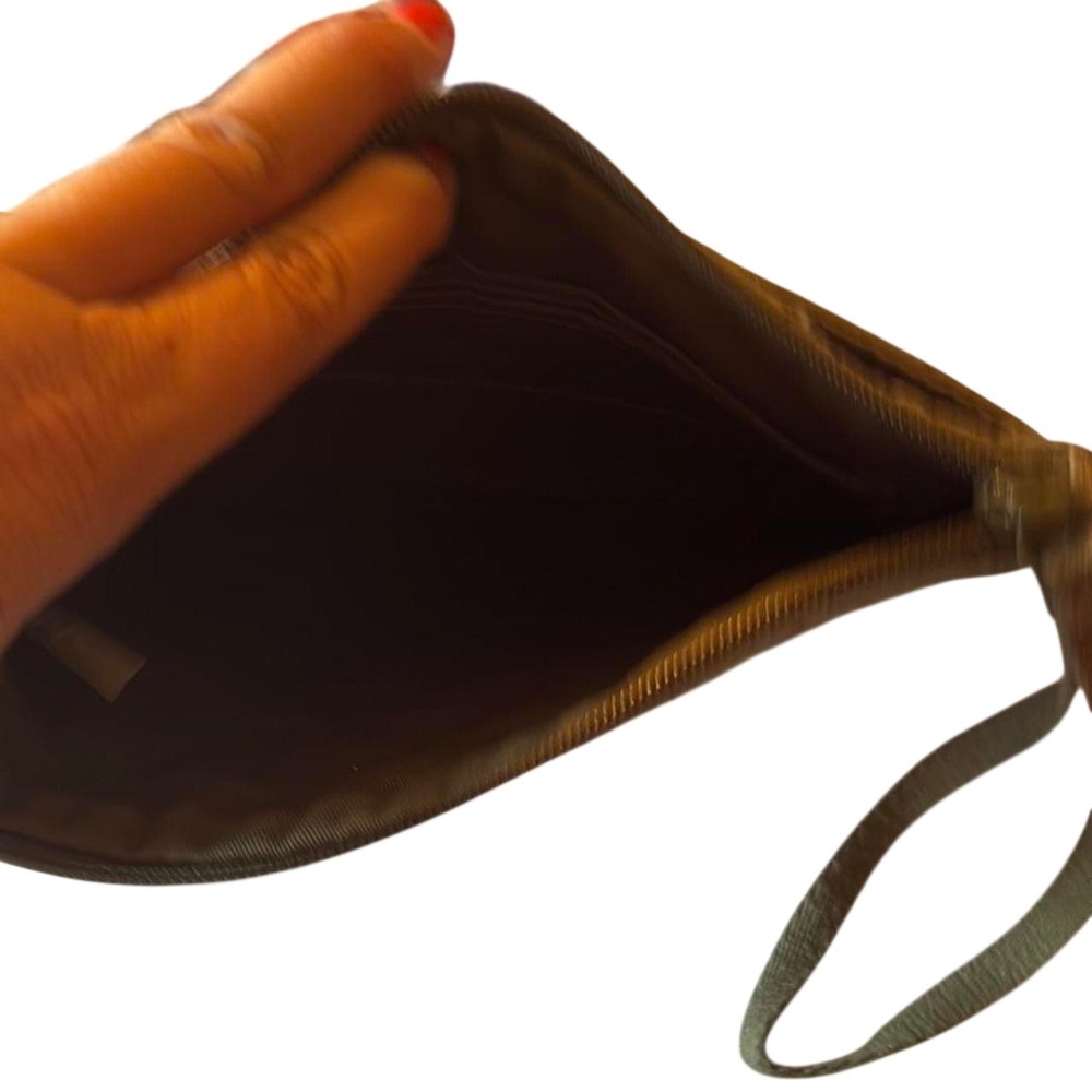 Lands End Olive green quilted clutch - Picture 5 of 8